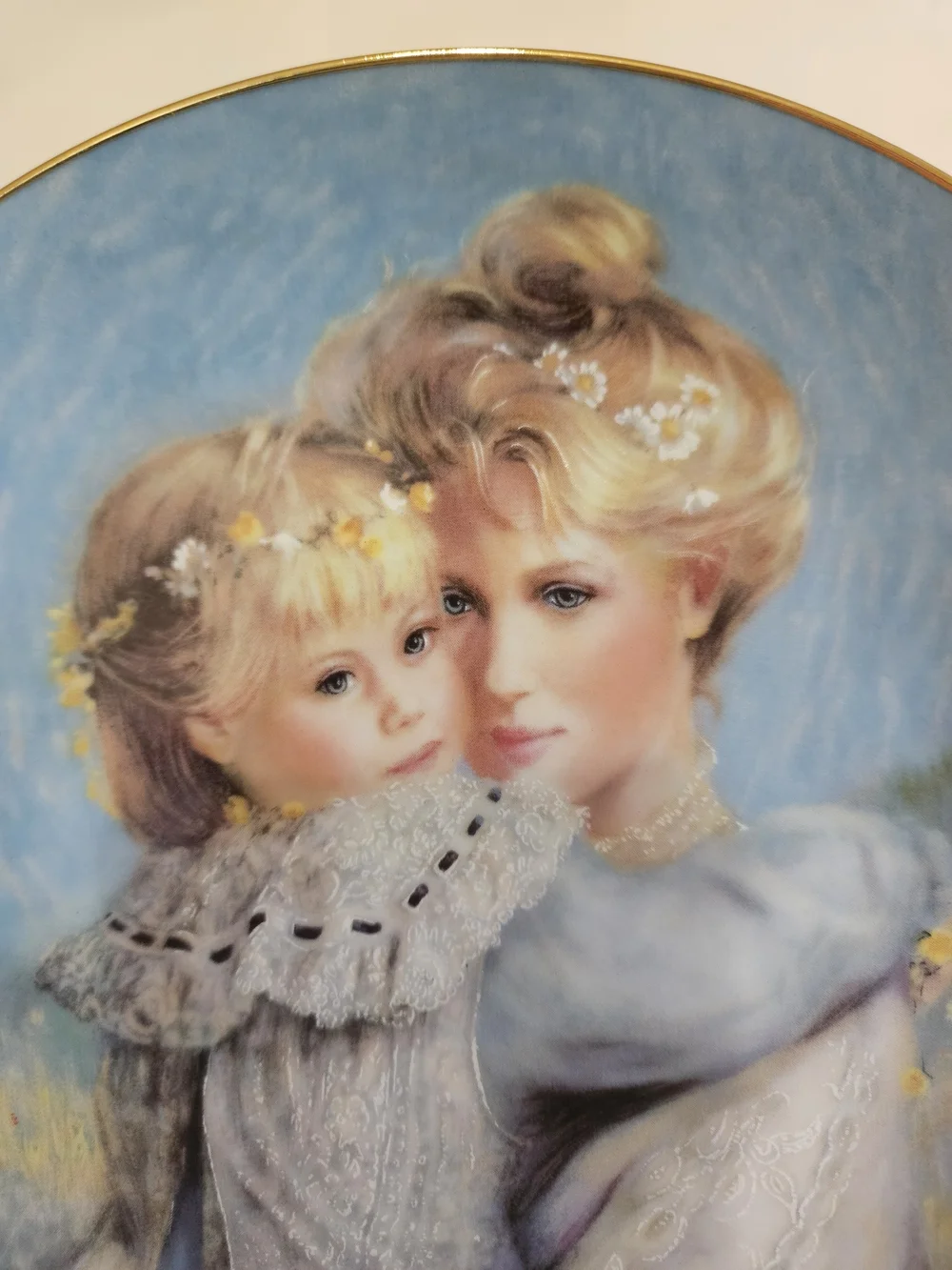1989 Precious Embrace Porcelain Plate - First In Collection